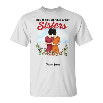 Personalized Friends Connected By Hearts T Shirt - Thegiftio UK
