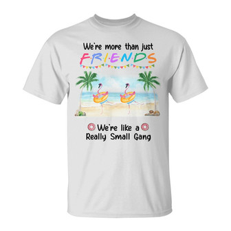 Personalized Friends Flamingo Beach T Shirt - Thegiftio UK