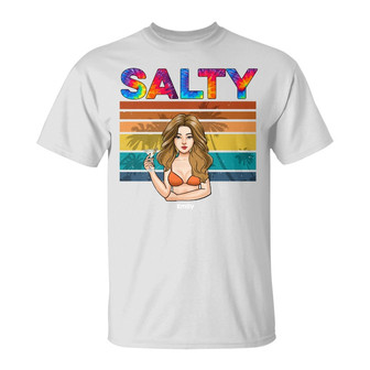 Personalized Friends Salty Lil Beach T Shirt - Thegiftio UK