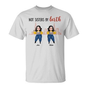 Personalized Friends Sisters By Heart T Shirt - Thegiftio UK