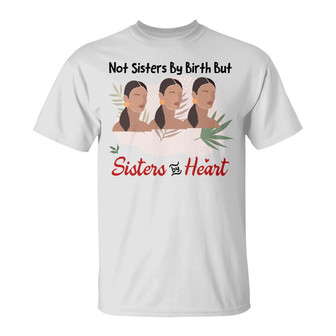 Personalized Friends Sisters By Heart T Shirt - Thegiftio UK