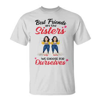 Personalized Friends Sisters T Shirt - Thegiftio UK