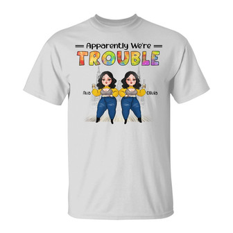Personalized Friends Trouble Together T Shirt - Thegiftio UK