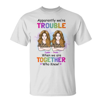Personalized Friends Trouble Together T Shirt - Thegiftio UK
