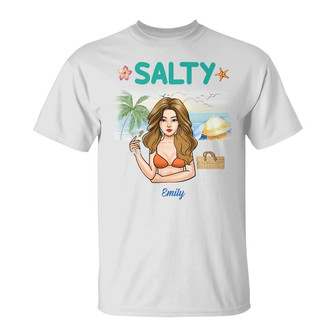 Personalized Girl Beach T Shirt - Thegiftio UK