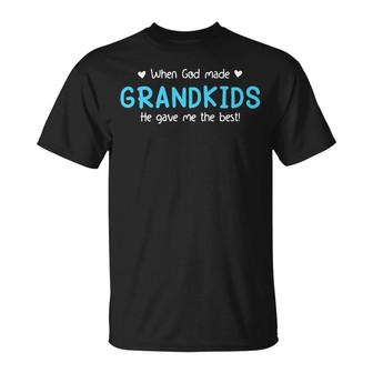 Personalized God Made Grandkids For Grandma Grandpa T Shirt - Thegiftio UK