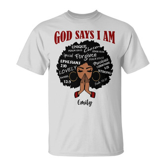 Personalized God Says BWA T Shirt - Thegiftio UK