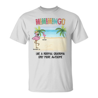 Personalized Grammingo Flamingo Grandma T Shirt - Thegiftio UK