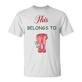 Personalized Grandma Belongs To Christmas Boots T Shirt - Thegiftio UK