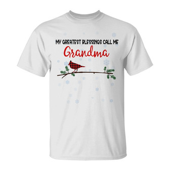 Personalized Grandma Blessings Christmas T Shirt - Thegiftio UK