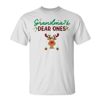 Personalized Grandma Dear Ones Christmas T Shirt - Thegiftio UK