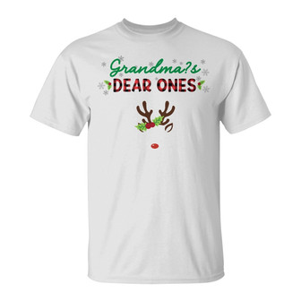 Personalized Grandma Dear Ones Christmas T Shirt - Thegiftio UK
