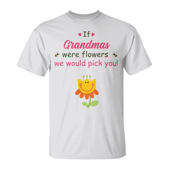 Personalized Grandma Flower White T Shirt - Thegiftio UK