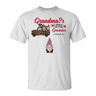 Personalized Grandma Gnomes In Red Truck Christmas T Shirt - Thegiftio UK