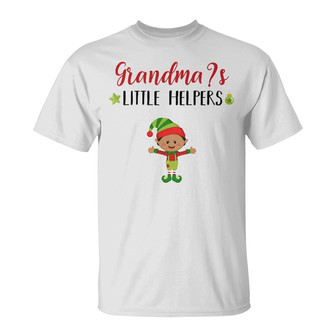 Personalized Grandma Little Helpers Christmas T Shirt - Thegiftio UK