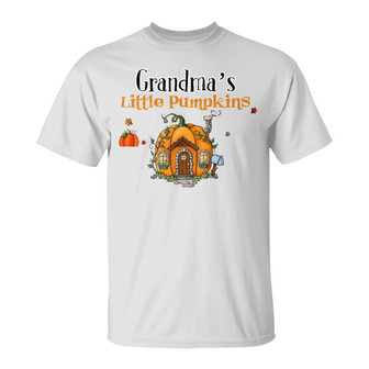 Personalized Grandma Little Pumpkin Fall T Shirt - Thegiftio UK