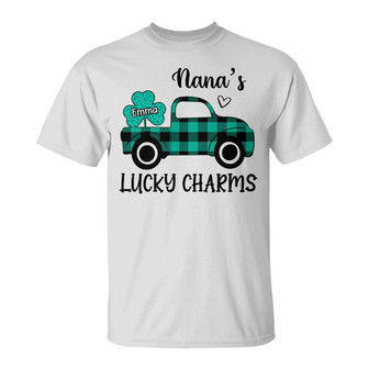 Personalized Gift For Grandma, Shamrock Lover, Grandma Lucky Charms Grandkids Shamrock Patrick Day T Shirt - Thegiftio UK