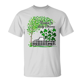Personalized Buffalo Plaid Truck, Grandma Gift, Gifts For Her, Grandma Patrick's Day T Shirt - Thegiftio UK