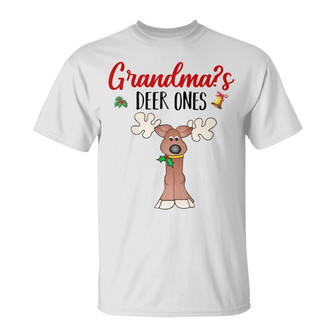 Personalized Grandma Reindeer Christmas T Shirt - Thegiftio UK
