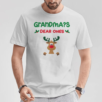 Personalized Grandma Reindeer Christmas T Shirt - Thegiftio UK