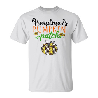 Personalized Grandma's Pumpkin Patch Fall Halloween T Shirt - Thegiftio UK