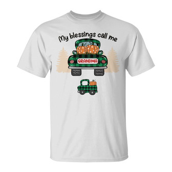 Personalized Grandma Truck Thanksgiving Christmas T Shirt - Thegiftio UK