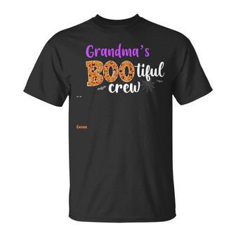 Personalized Grandma's Bootiful Crew Fall Halloween T Shirt - Thegiftio UK