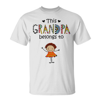 Personalized Grandpa Belongs To T Shirt - Thegiftio UK