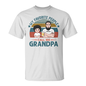 Personalized Grandpa My Favorite People T Shirt - Thegiftio UK