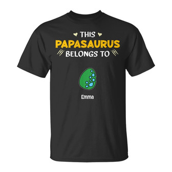 Personalized Grandpa Papasaurus Belongs T Shirt - Thegiftio UK