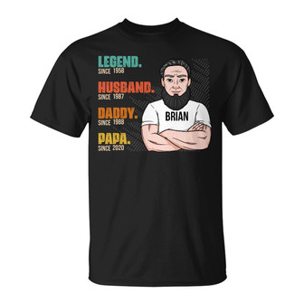 Personalized Funny Mens Papa Dad Shirt For Father's Day, Birthday Gifts For Men, Husband Dad T Shirt - Thegiftio UK