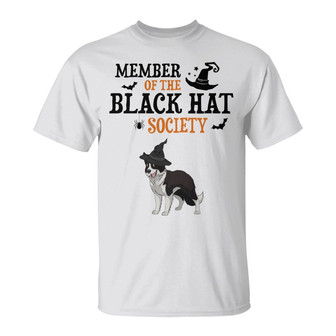Personalized Halloween Dog The Black Hat Social T Shirt - Thegiftio UK