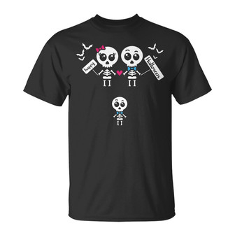 Personalized Halloween Skeleton Family T Shirt - Thegiftio UK