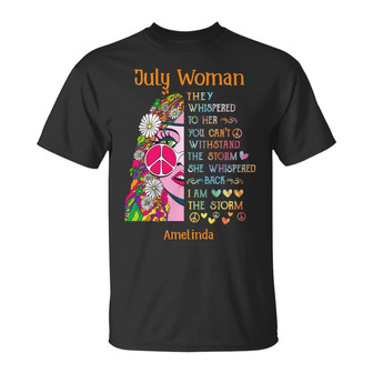 Personalized Hippie Girl T Shirt - Thegiftio UK