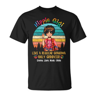 Personalized Hippie Mom Grandma T Shirt - Thegiftio UK