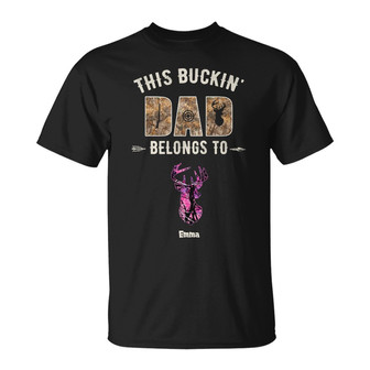 Personalized Hunting Dad Grandpa Belongs To T Shirt - Thegiftio UK