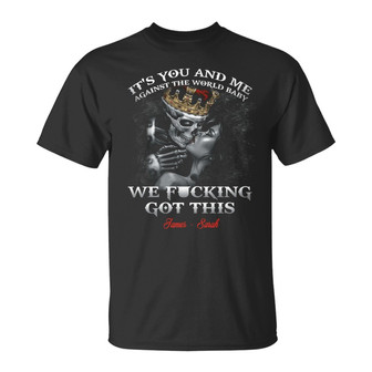 Personalized Husband Wife Skull T Shirt - Thegiftio UK