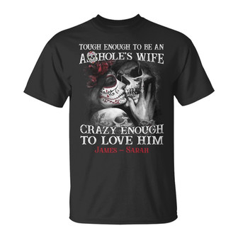 Personalized Husband Wife Skull T Shirt - Thegiftio UK