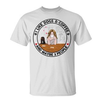 Personalized I Like Dog And Coffee T Shirt - Thegiftio UK