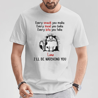 Personalized I'll Be Watching You Cat T Shirt - Thegiftio UK