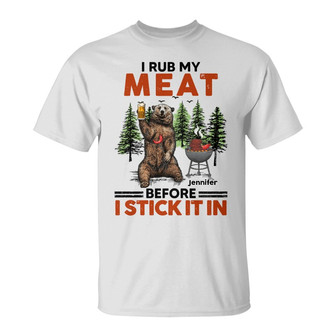 Personalized I Rub My Meat BBQ Camping T Shirt - Thegiftio UK
