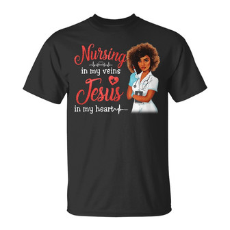 Personalized Jesus Nurse Melanin BWA T Shirt - Thegiftio UK