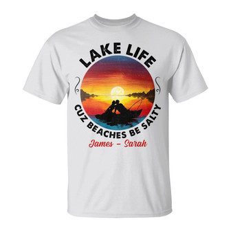 Personalized Lake Life White T Shirt - Thegiftio UK