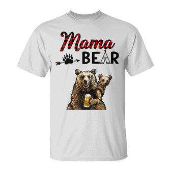 Personalized Mama Bear Mom Camping T Shirt - Thegiftio UK