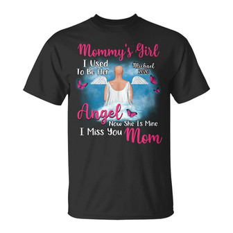 Personalized Memo Mom Dad Girl Angel T Shirt - Thegiftio UK