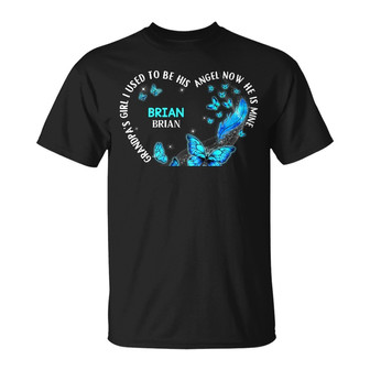 Personalized Memorial Angel Dad Grandpa T Shirt - Thegiftio UK
