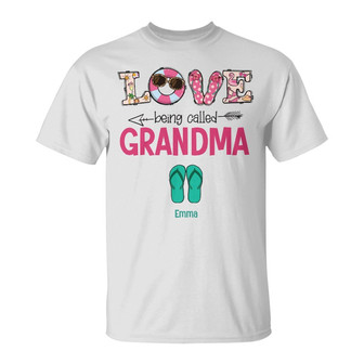 Personalized Mom Grandma Beach T Shirt - Thegiftio UK