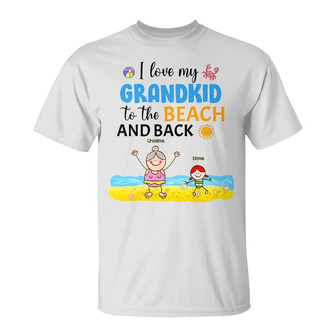 Personalized Mom Grandma Beach T Shirt - Thegiftio UK