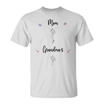 Personalized Mom Grandma Birth Flowers T Shirt - Thegiftio UK