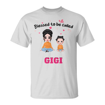 Personalized Mom Grandma Blessed Be Called T Shirt - Thegiftio UK